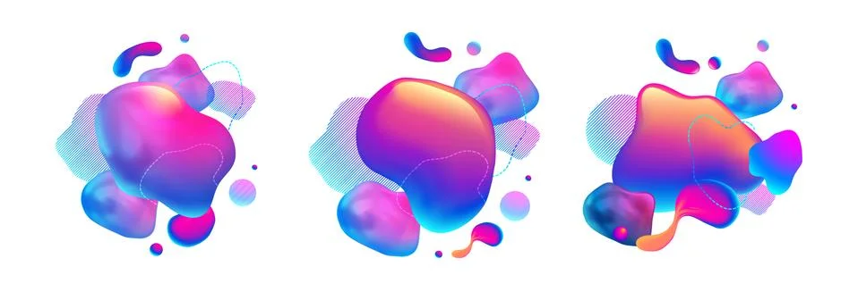 Fluid design graphic elements. Dynamic background with abstract forms and lines Illustrazione stock