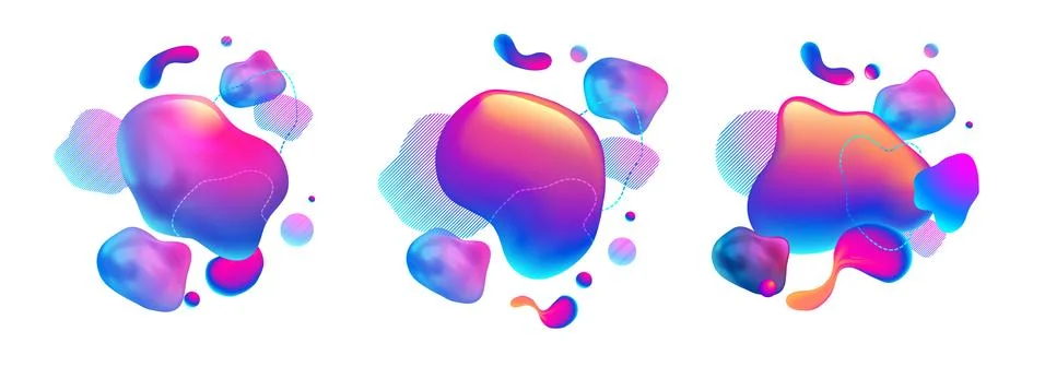 Fluid design graphic elements. Dynamic background with abstract forms and lines Illustrazione stock