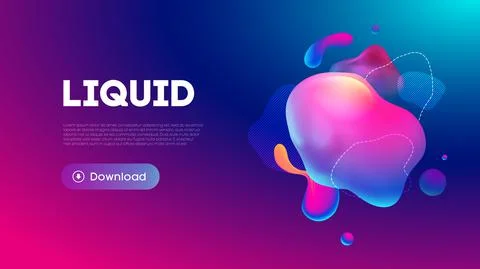 Fluid design graphic elements. Dynamic background with abstract forms and lines Illustrazione stock