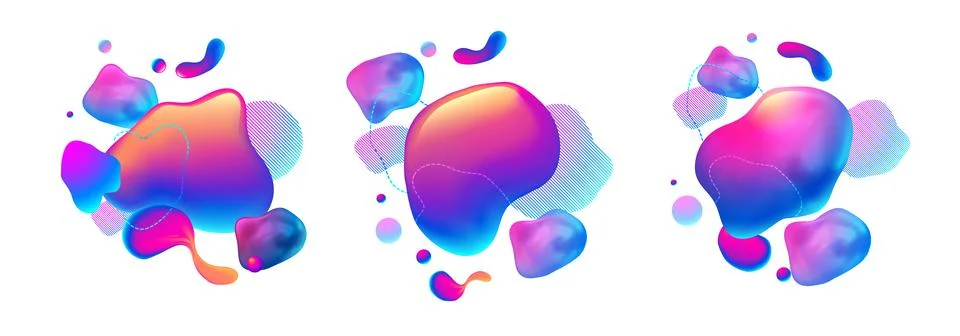 Fluid design graphic elements. Dynamic background with abstract forms and lines イラスト素材