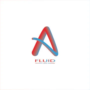 Fluid A Design Logo Vector Template Ilustración de archivo