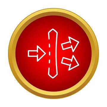 Fluid diffusion through a semi permeable membrane icon Stock Illustration