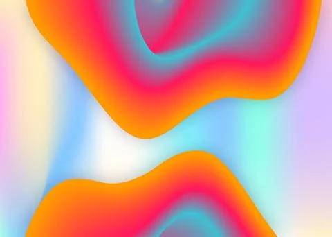 Fluid dynamic background with liquid shapes and elements. Stock Illustration