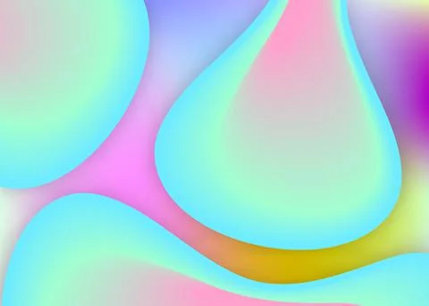 Fluid dynamic background with liquid shapes and elements. Stock Illustration