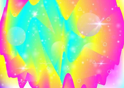 Fluid dynamic background with vibrant rainbow gradients. Dynamic Stock Illustration