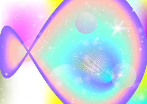 Fluid dynamic background with vibrant rainbow gradients. Dynamic Stock Illustration