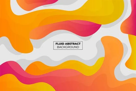 Fluid Dynamic Shape Gradient Yellow and Orange Abstract Background with Shadi Stock Illustration
