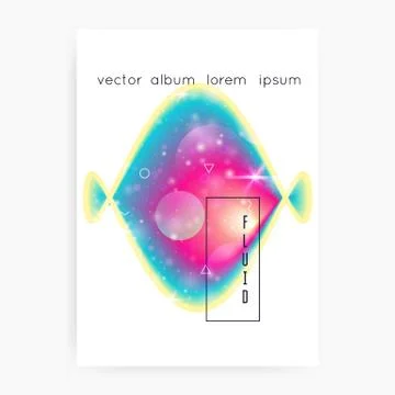 Fluid dynamic with shapes and elements. Stock Illustration