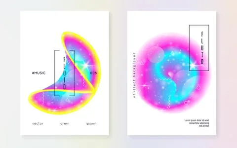 Fluid dynamic with shapes and elements. Stock Illustration