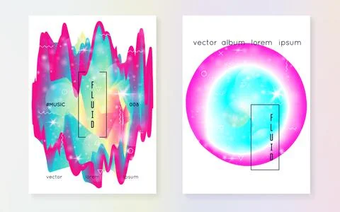 Fluid dynamic with shapes and elements. Stock Illustration