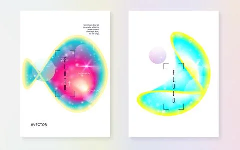 Fluid dynamic with shapes and elements. Stock Illustration