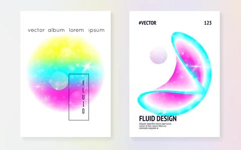 Fluid dynamic with shapes and elements. 스톡 일러스트