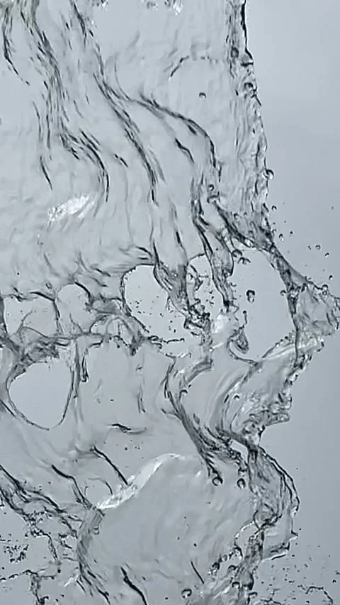 Fluid Dynamics in Action: Slow-motion video capturing the flow of water-4 Video stock 274237422