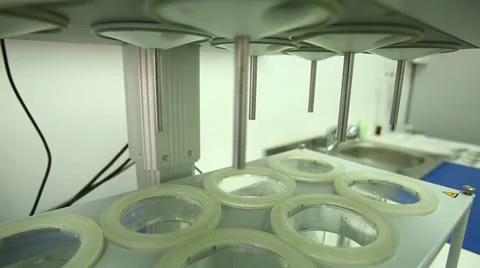 Fluid filtration in the laboratory experiment Stock Footage 36634233