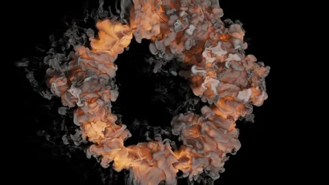 Fluid fire. Smoke and flames fill the screen with vivid hues. Vidéo 304109831