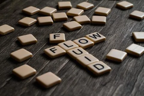 Fluid Flow Text Stock Photos