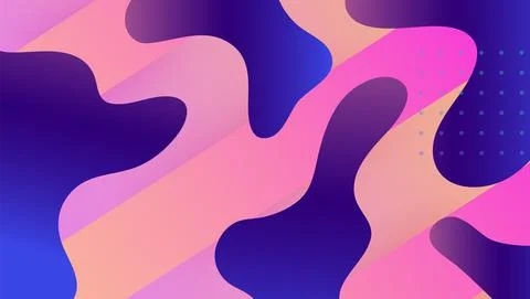 Fluid Flyer. Technology Geometry. Trendy Frame. Violet Plastic P Stock Illustration