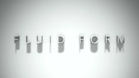 Fluid form 3D title animation with shadows on a white background Vídeo Stock 297388897