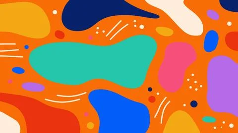 Fluid Forms Colorful Abstract Background Stock Illustration