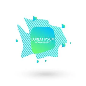 Fluid frame isolated on white background. Abstract liquid shape, colorful Stock Illustration