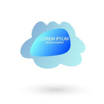 Fluid frame isolated on white background. Abstract liquid shape, colorful 스톡 일러스트
