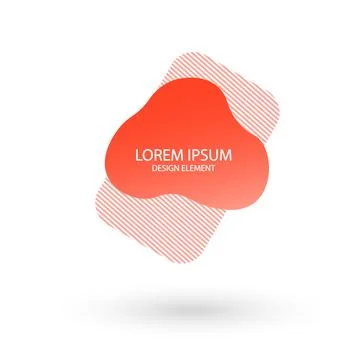 Fluid frame isolated on white background. Abstract liquid shape, colorful Stock Illustration