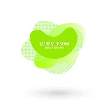 Fluid frame isolated on white background. Abstract liquid shape, colorful Stock Illustration
