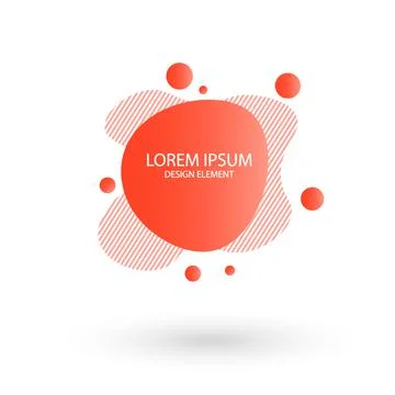 Fluid frame isolated on white background. Abstract liquid shape, colorful Stock Illustration