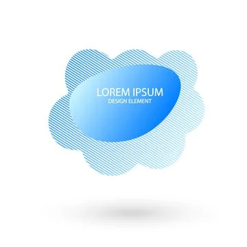Fluid frame isolated on white background. Abstract liquid shape, colorful Stock Illustration