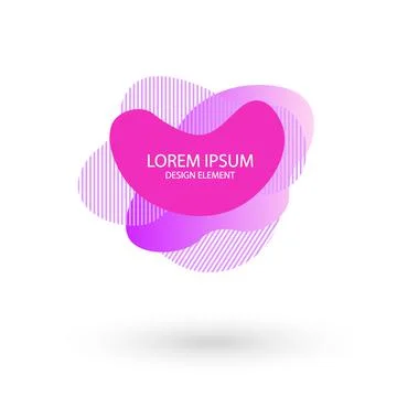 Fluid frame isolated on white background. Abstract liquid shape, colorful Stock Illustration