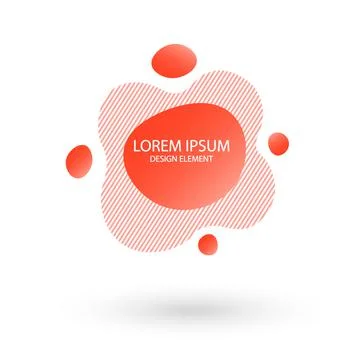 Fluid frame isolated on white background. Abstract liquid shape, colorful 스톡 일러스트