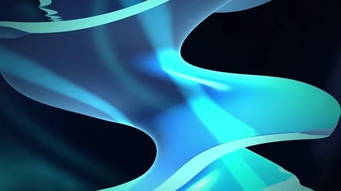 Fluid geometry ribbon warping seamless loop motion background Stock Footage 343799433