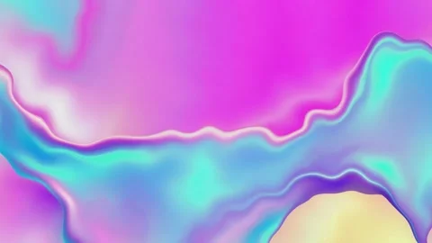 Fluid Glass Gradient Background with Flowing Iridescent Liquid Layers Stock Footage 337795445
