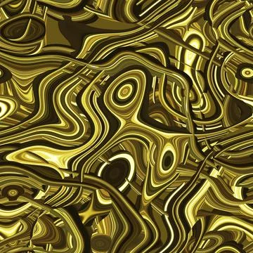 Fluid golden pattern background Illustrazione stock