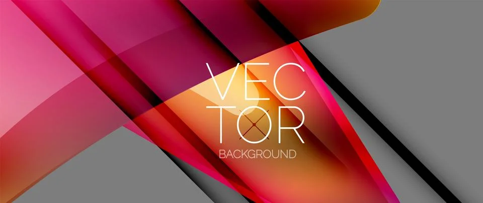Fluid gradient arrow abstract. Vibrant arrows dance in a dynamic geometric Illustrazione stock