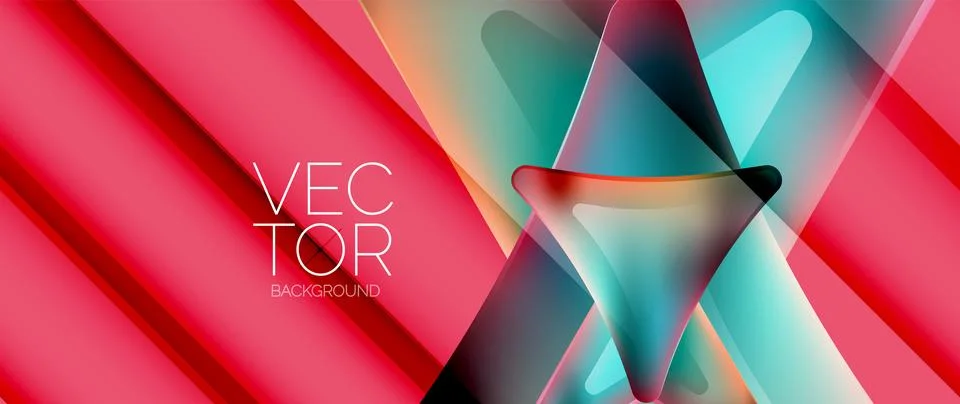 Fluid gradient arrow abstract. Vibrant arrows dance in a dynamic geometric Illustrazione stock