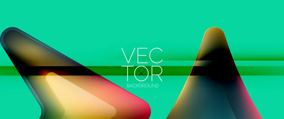 Fluid gradient arrow abstract. Vibrant arrows dance in a dynamic geometric Illustrazione stock