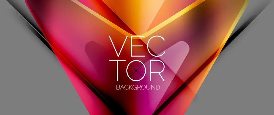 Fluid gradient arrow abstract. Vibrant arrows dance in a dynamic geometric Illustrazione stock