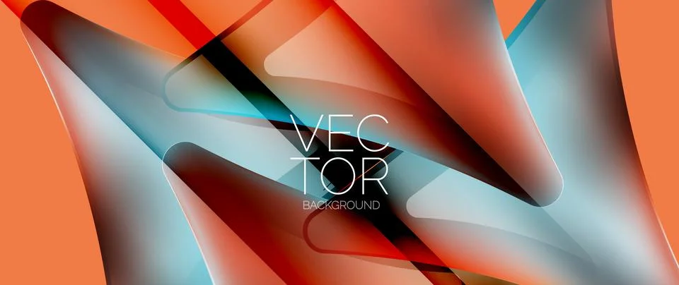 Fluid gradient arrow abstract. Vibrant arrows dance in a dynamic geometric Illustrazione stock