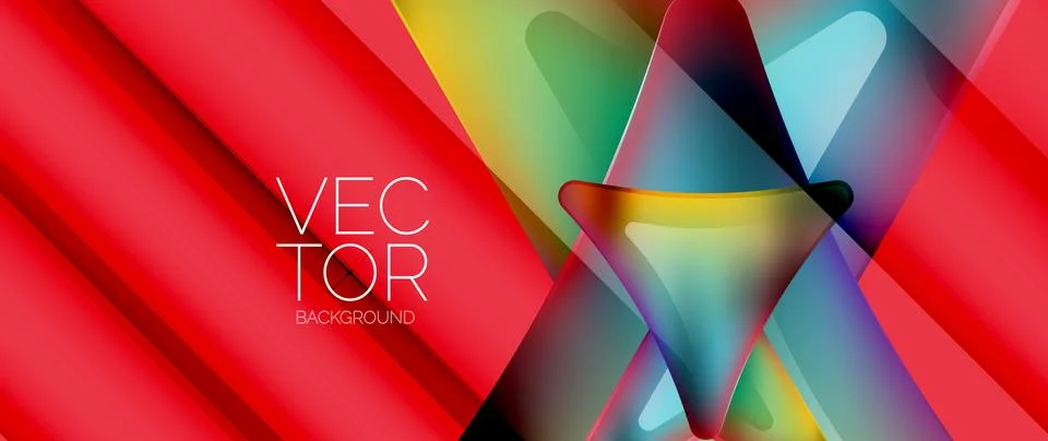 Fluid gradient arrow abstract. Vibrant arrows dance in a dynamic geometric Stock Illustration