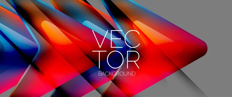 Fluid gradient arrow abstract. Vibrant arrows dance in a dynamic geometric Stock Illustration