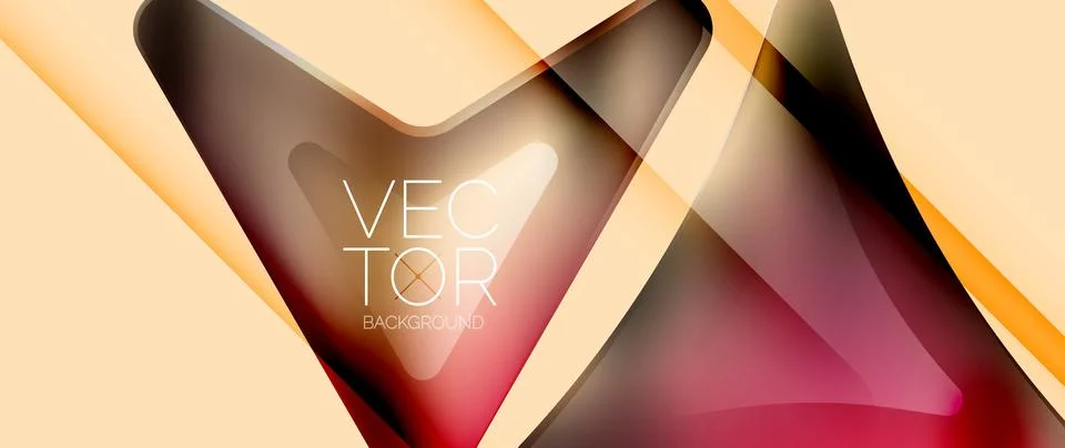 Fluid gradient arrow abstract. Vibrant arrows dance in a dynamic geometric Illustrazione stock