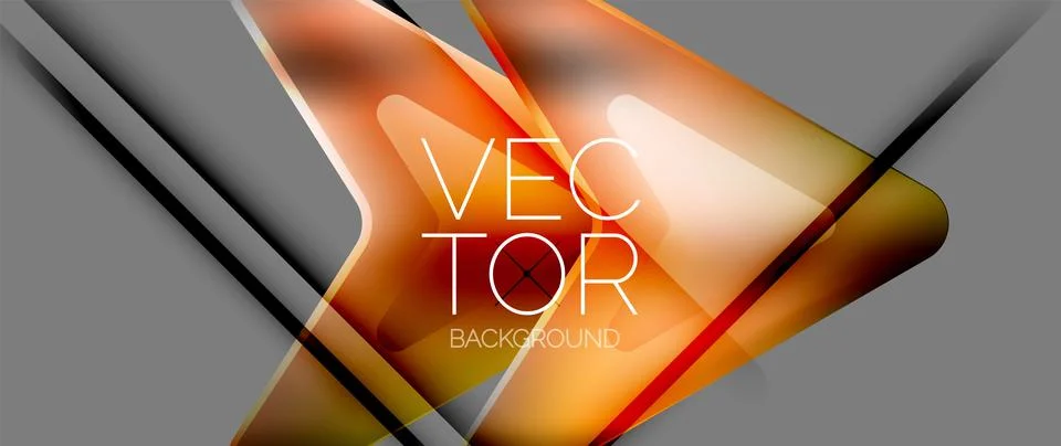 Fluid gradient arrow abstract. Vibrant arrows dance in a dynamic geometric Illustrazione stock