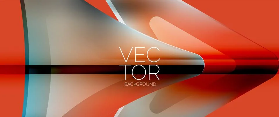 Fluid gradient arrow abstract. Vibrant arrows dance in a dynamic geometric Illustrazione stock