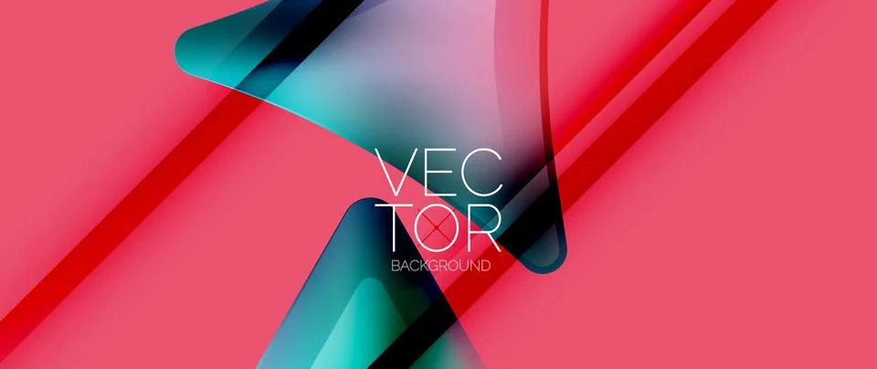 Fluid gradient arrow abstract. Vibrant arrows dance in a dynamic geometric Illustrazione stock