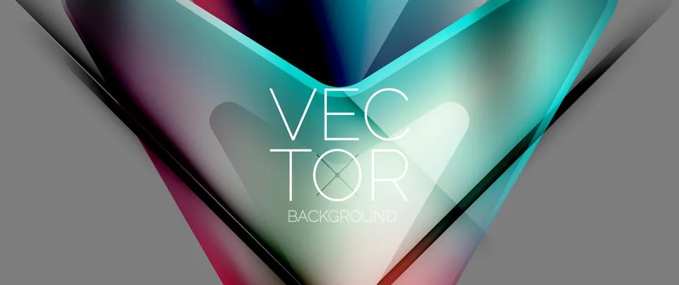 Fluid gradient arrow abstract. Vibrant arrows dance in a dynamic geometric Illustrazione stock