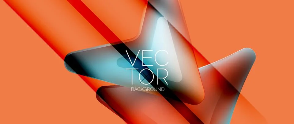 Fluid gradient arrow abstract. Vibrant arrows dance in a dynamic geometric Illustrazione stock