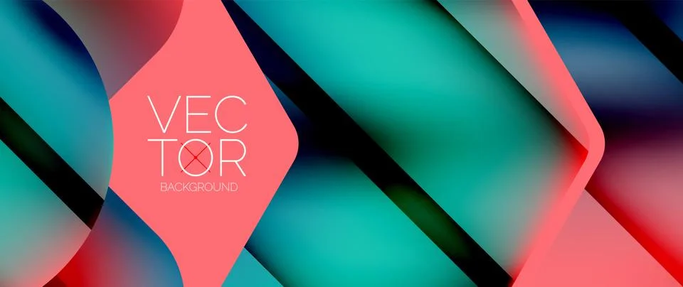 Fluid gradient arrow geometric minimal background. Vibrant, captivating liquid Stock Illustration