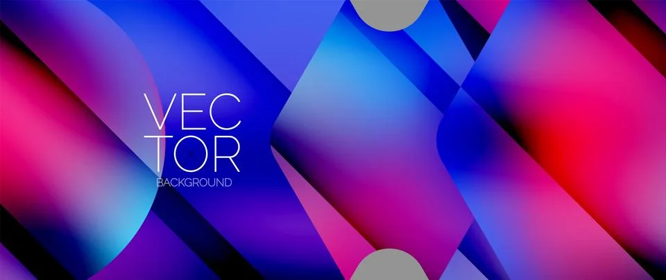 Fluid gradient arrow geometric minimal background. Vibrant, captivating liquid Stock Illustration