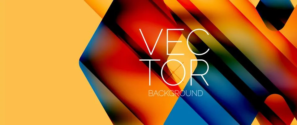 Fluid gradient arrow geometric minimal background. Vibrant, captivating liquid Stock Illustration
